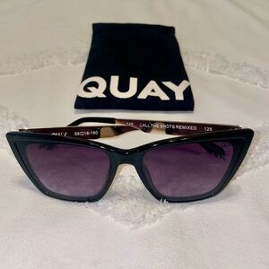 Quay Australia Black Cat-Eye Sunglasses